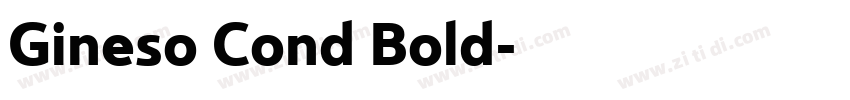 Gineso Cond Bold字体转换